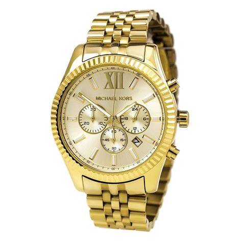 michael kors mk8281 men'|Michael Kors gold watch.